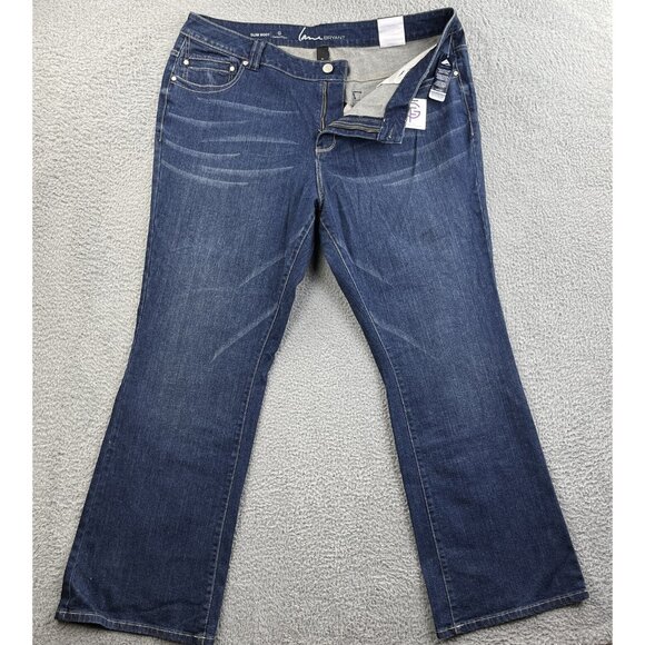 Lane Bryant Jeans Womens 26 Slim Boot Cut Genius Fit Dark Wash Stretch - Picture 4 of 16